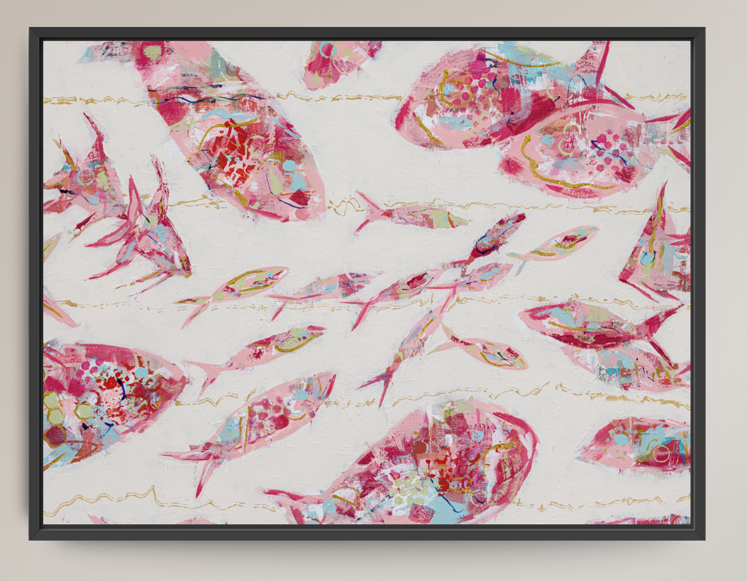 Abstract Fish Giclée Canvas - School of Thoughts – Horizontal