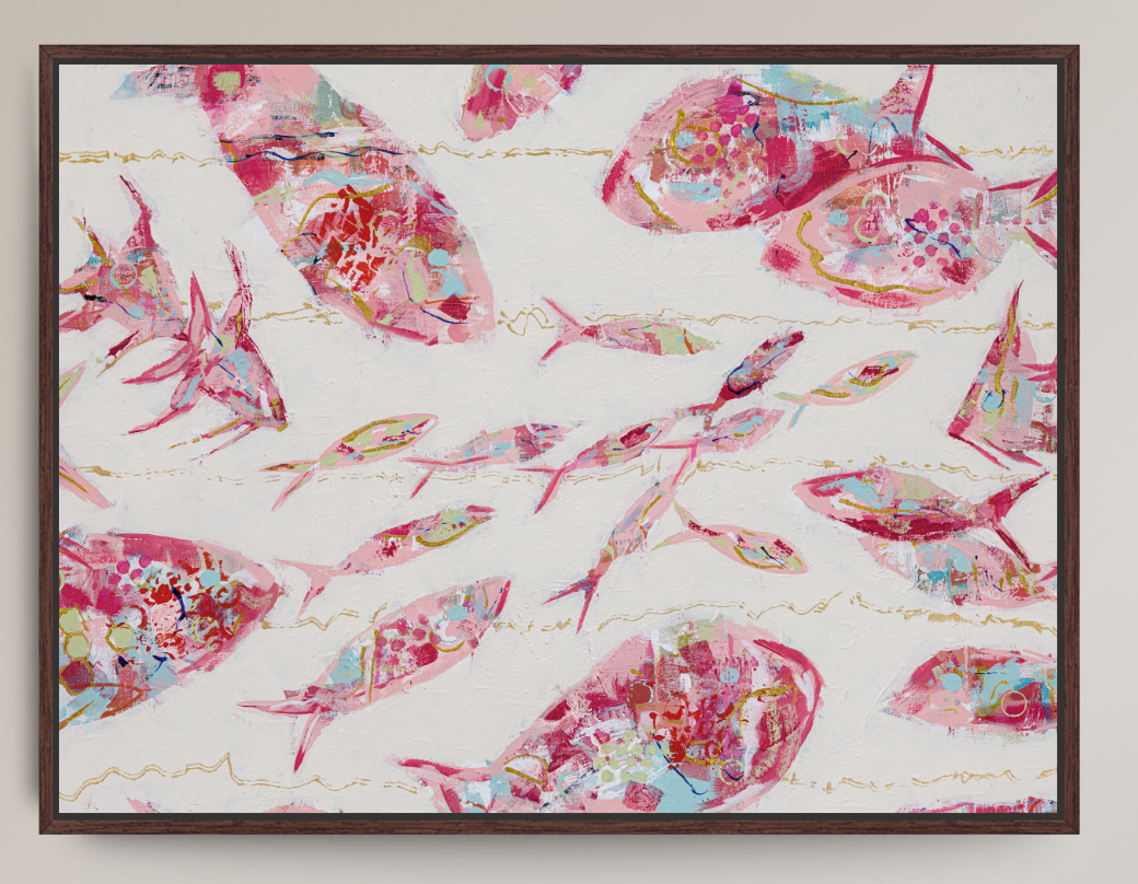 Abstract Fish Giclée Canvas - School of Thoughts – Horizontal