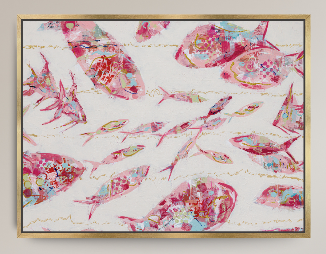 Abstract Fish Giclée Canvas - School of Thoughts – Horizontal