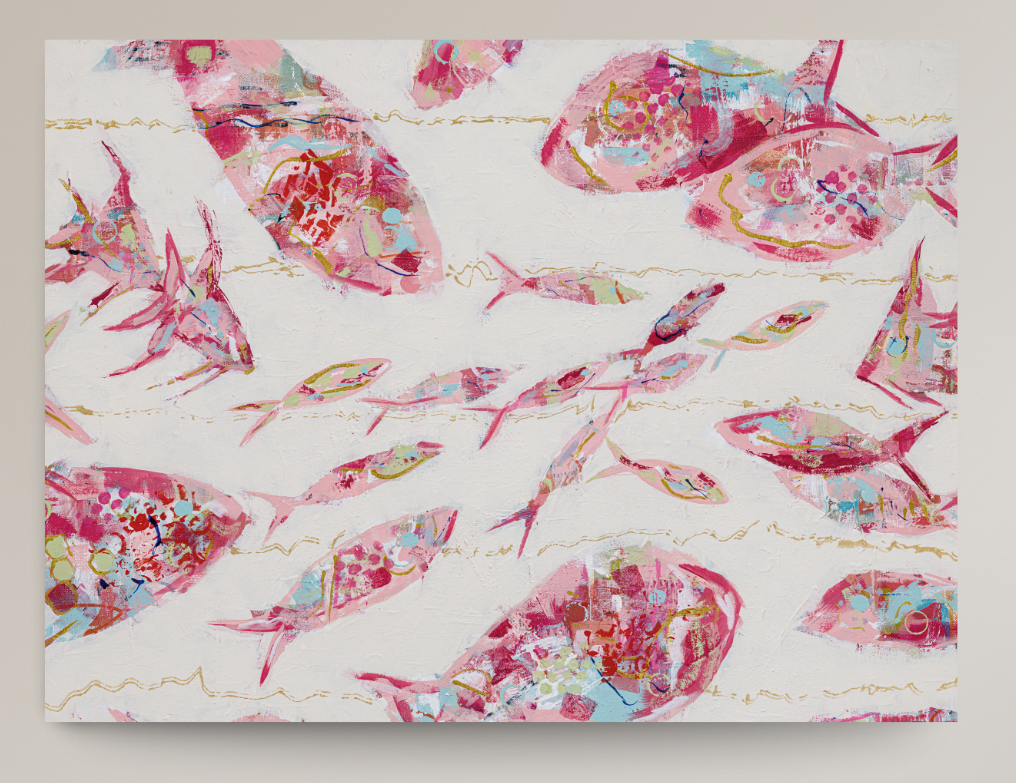 Abstract Fish Giclée Canvas - School of Thoughts – Horizontal