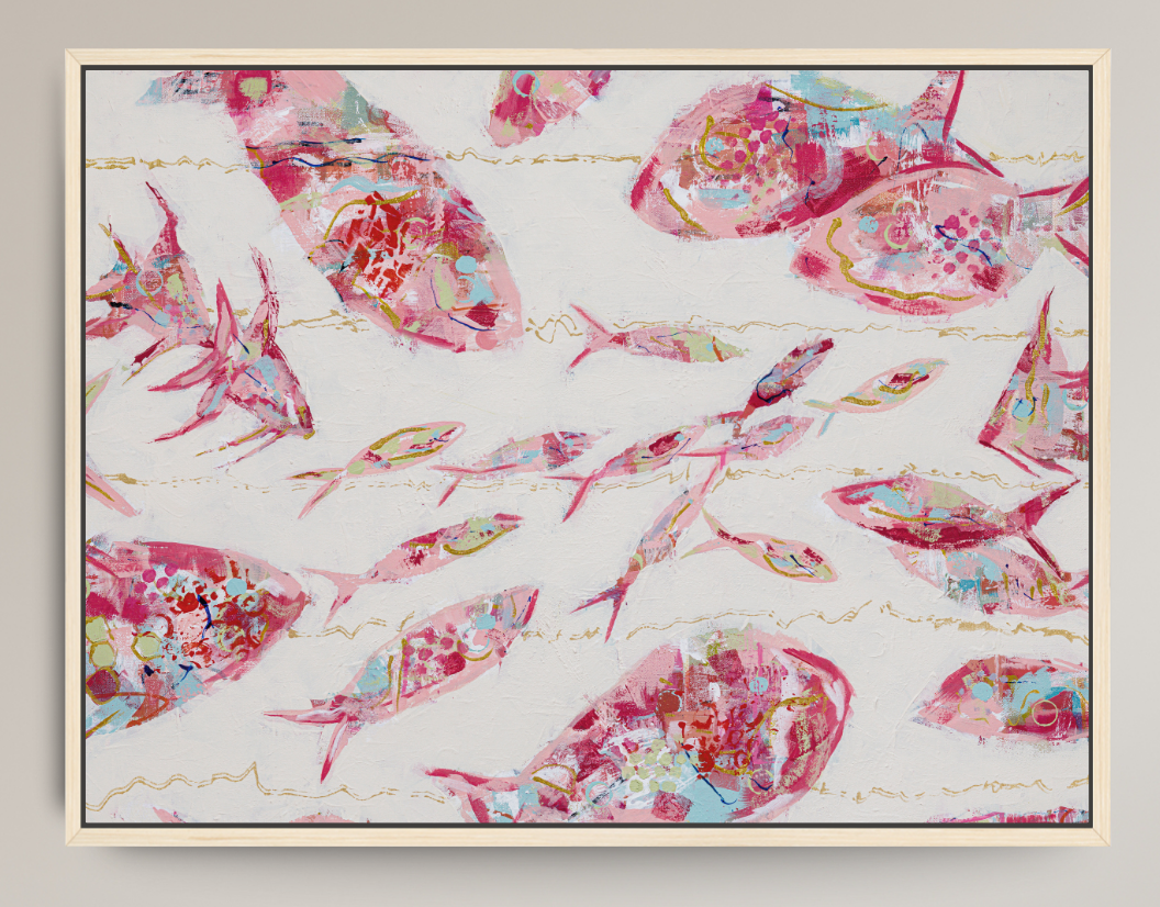 Abstract Fish Giclée Canvas - School of Thoughts – Horizontal