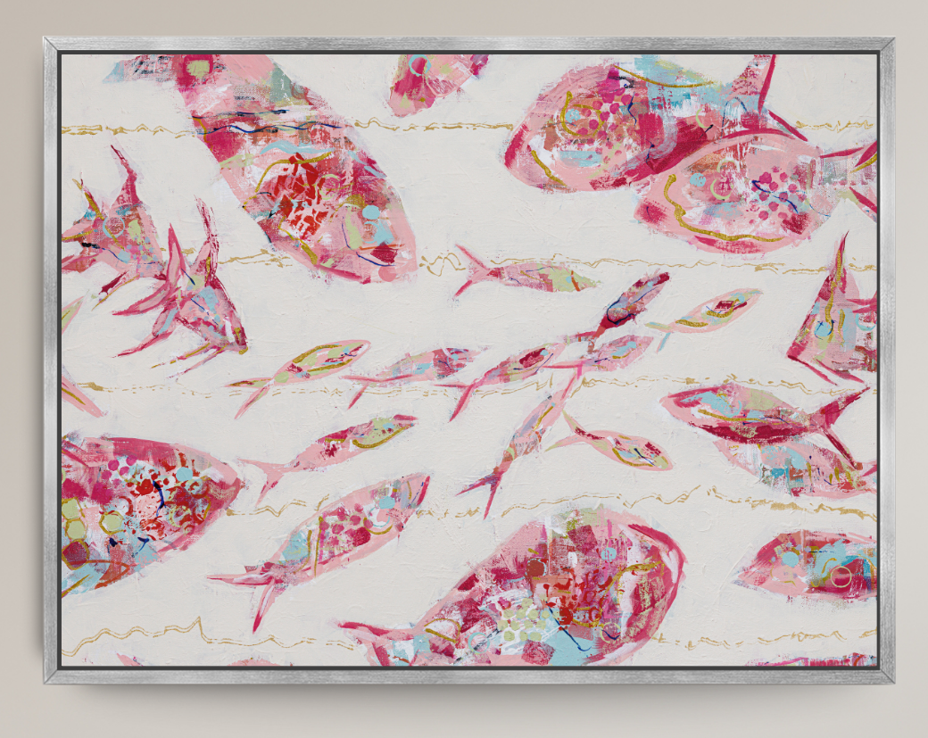 Abstract Fish Giclée Canvas - School of Thoughts – Horizontal