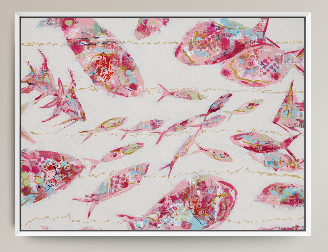 Abstract Fish Giclée Canvas - School of Thoughts – Horizontal