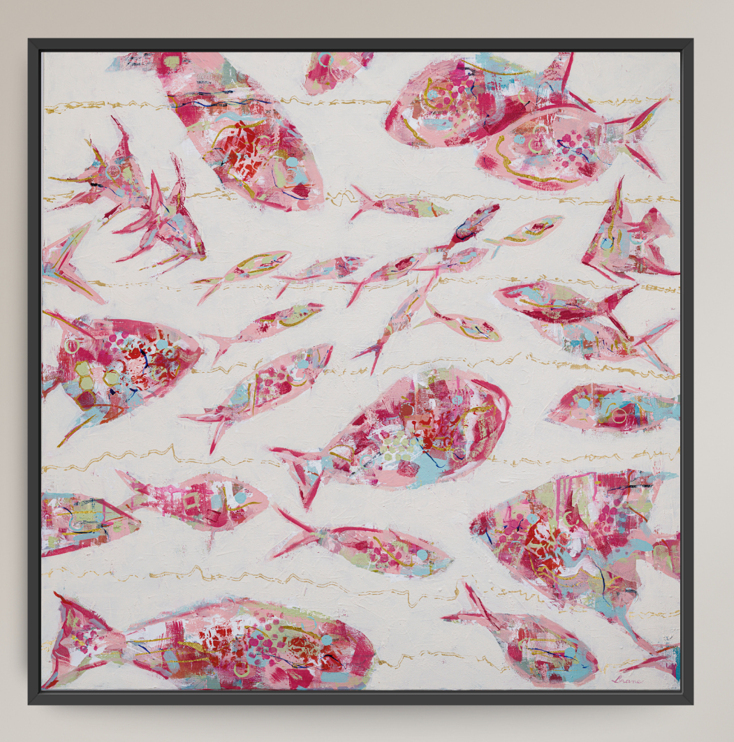 School of Thoughts - Square - Contemporary Abstact Fish
