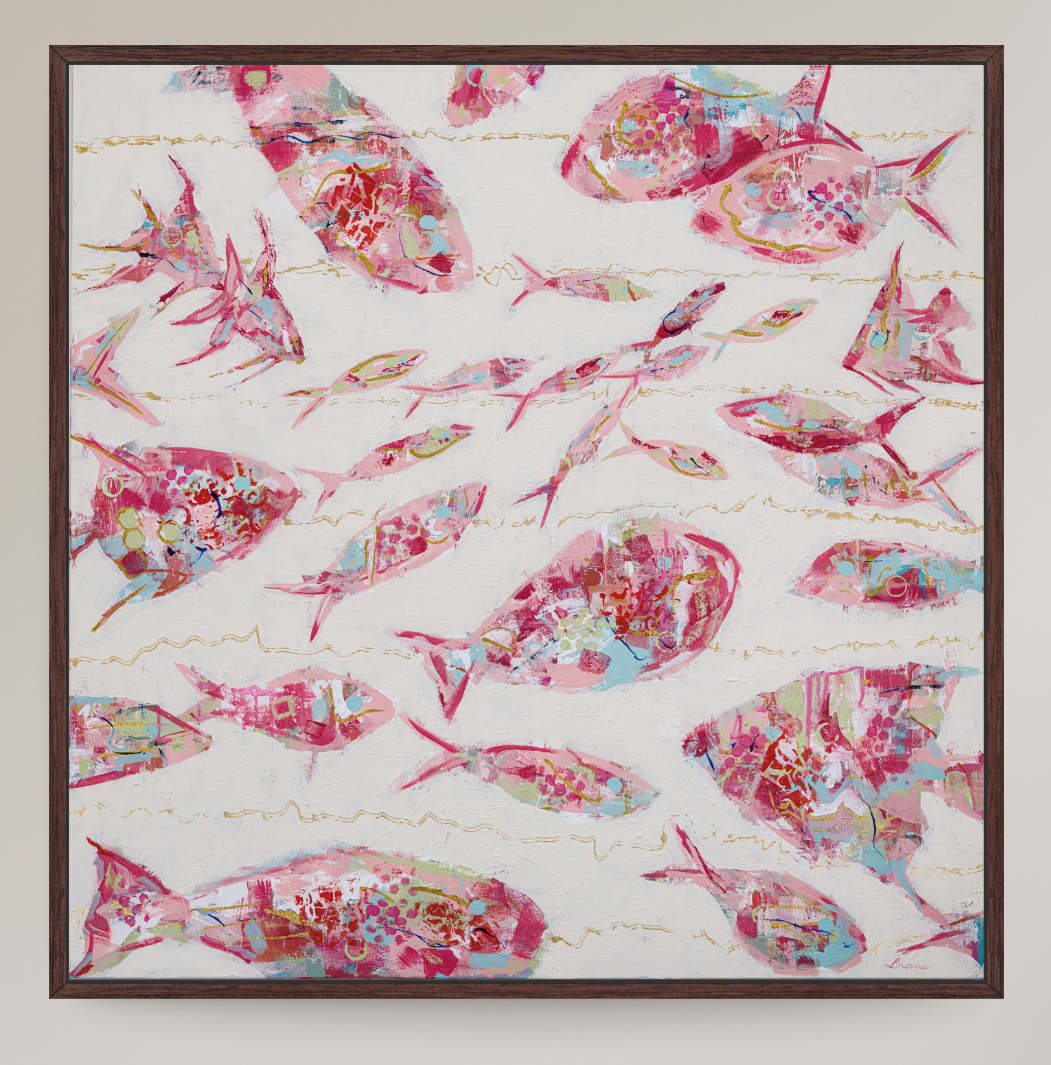 School of Thoughts - Square - Contemporary Abstact Fish