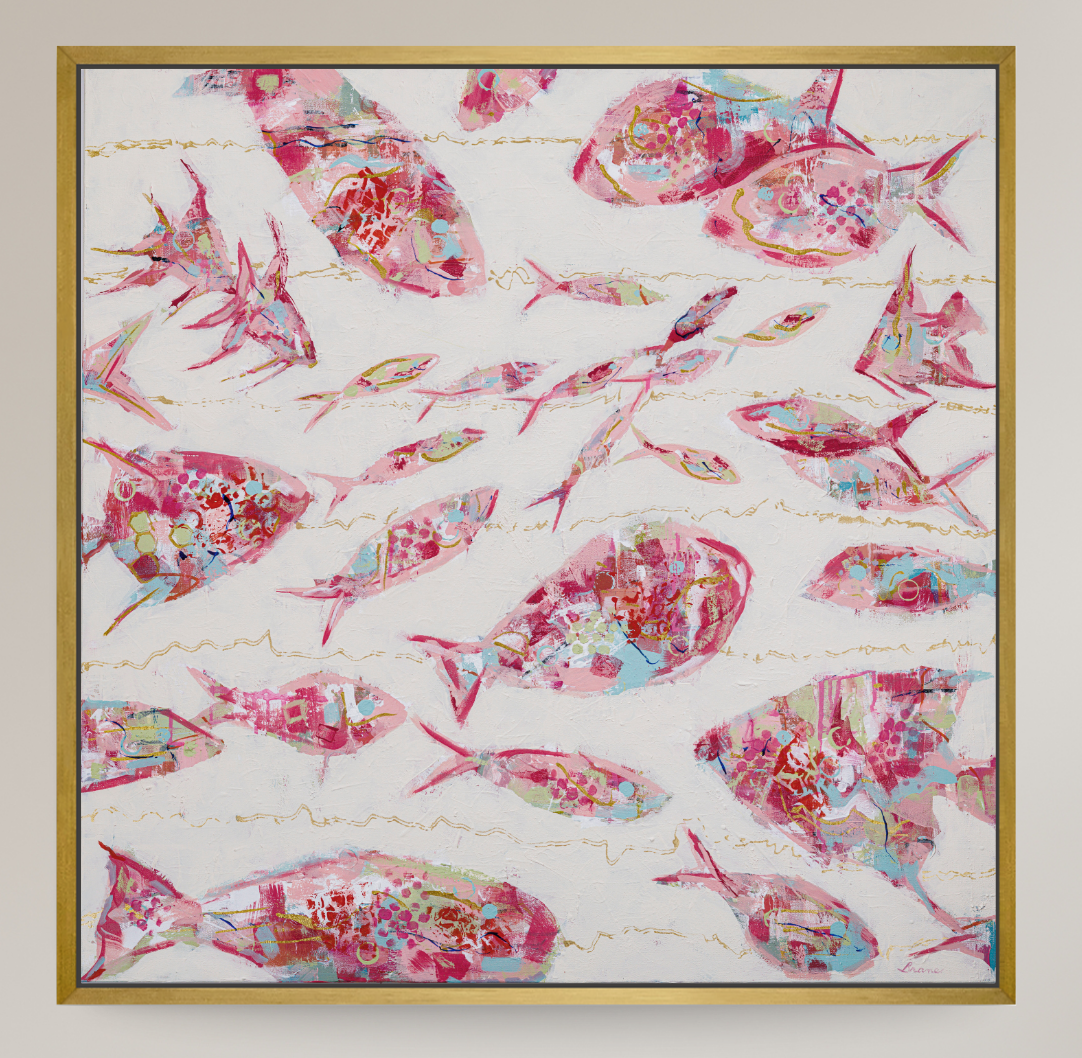 School of Thoughts - Square - Contemporary Abstact Fish