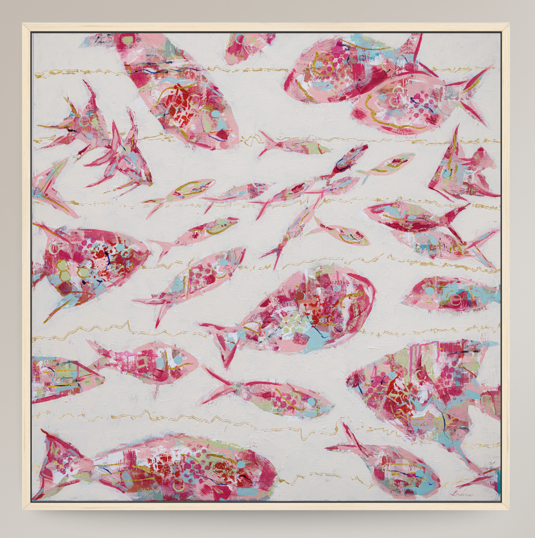 School of Thoughts - Square - Contemporary Abstact Fish