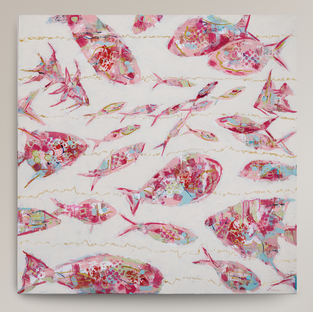 School of Thoughts - Square - Contemporary Abstact Fish