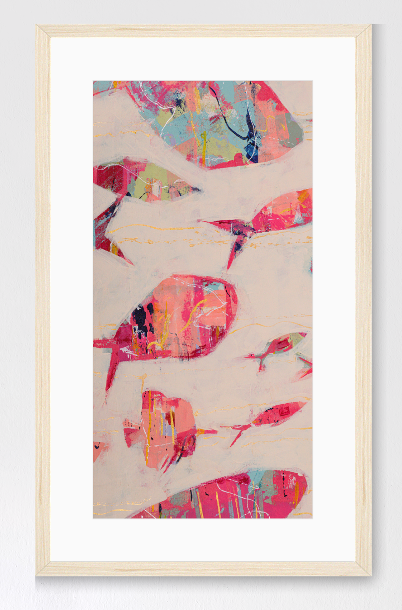 Current Collective Framed Abstract Fish Print - Tall Edition