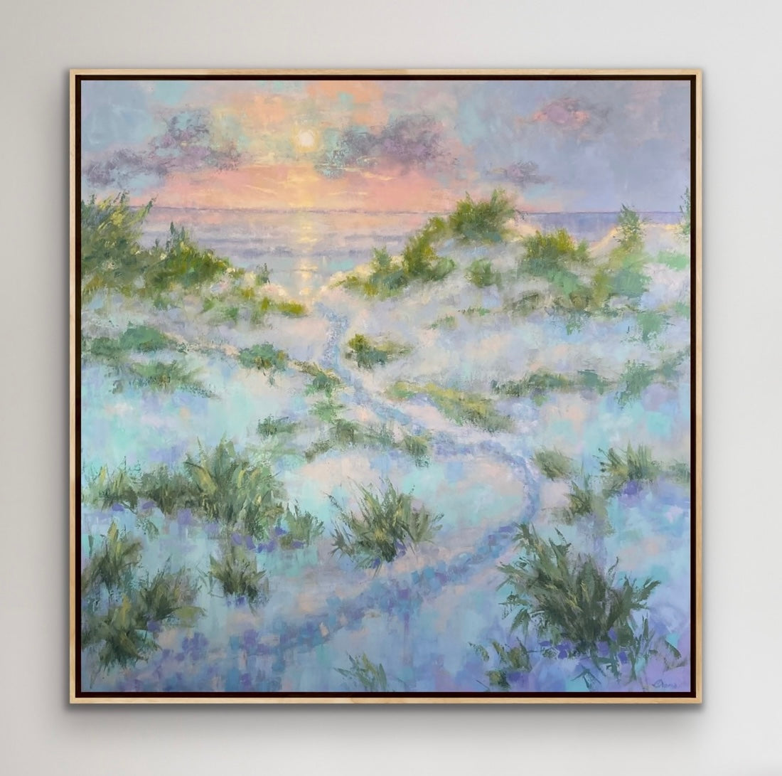 Summer Dreams - Original Luxurious Sunrise Ocean Landscape Painting