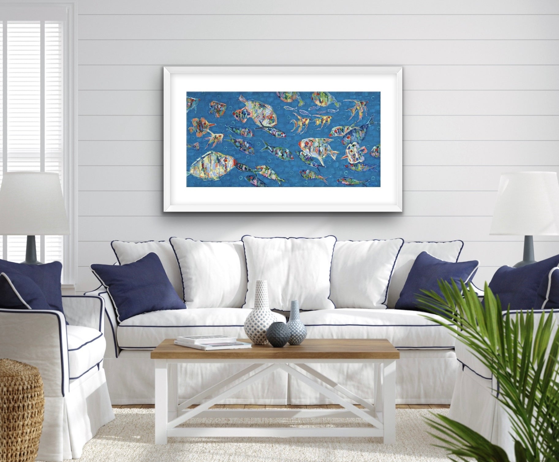 School Spirit - Framed Coastal Fish Fine Art Print