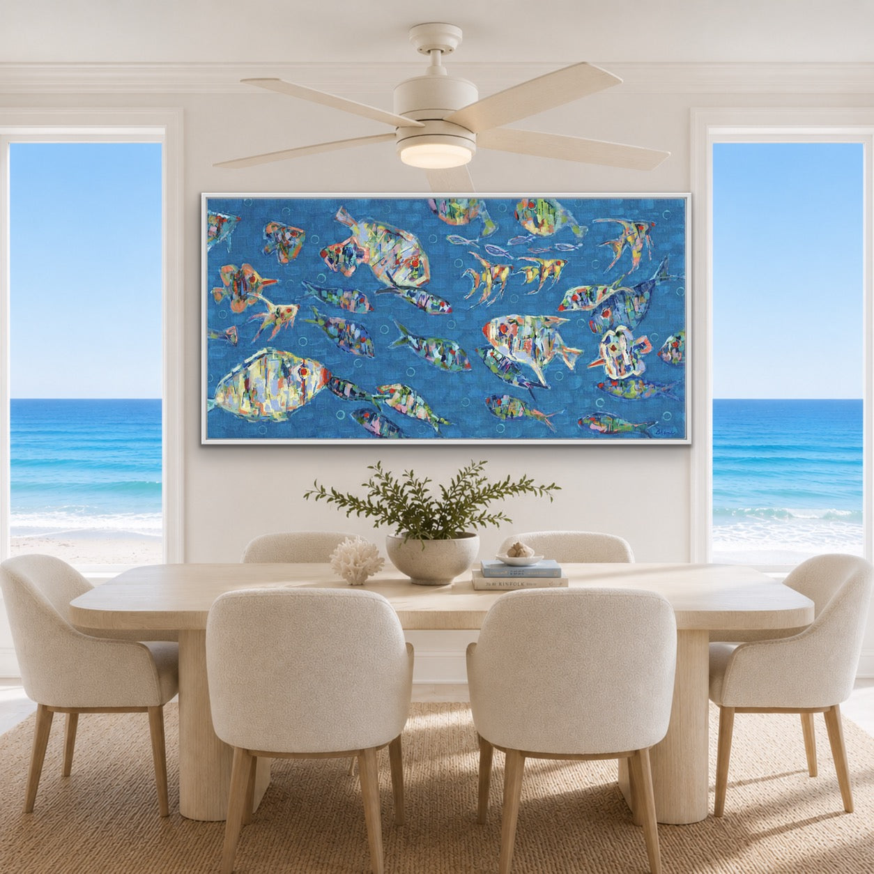 Coastal Fish Canvas Wall Art - School Spirit