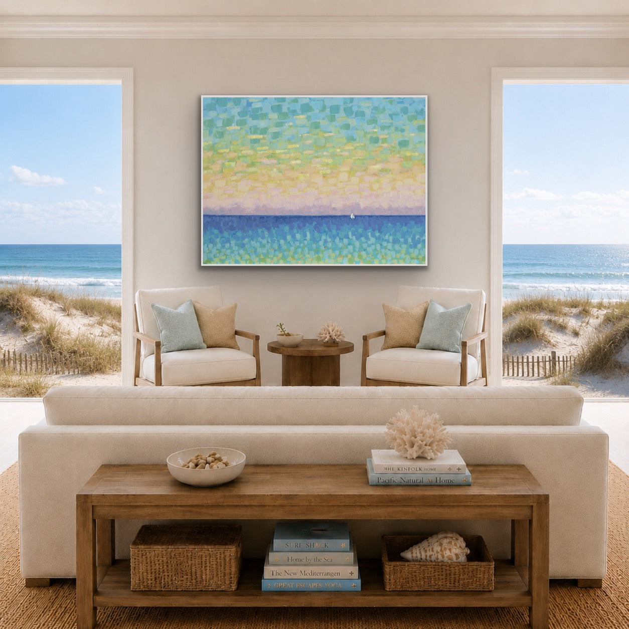 Sunset Seascape Giclée Canvas Print - Sunset Sail – Horizontal Edition