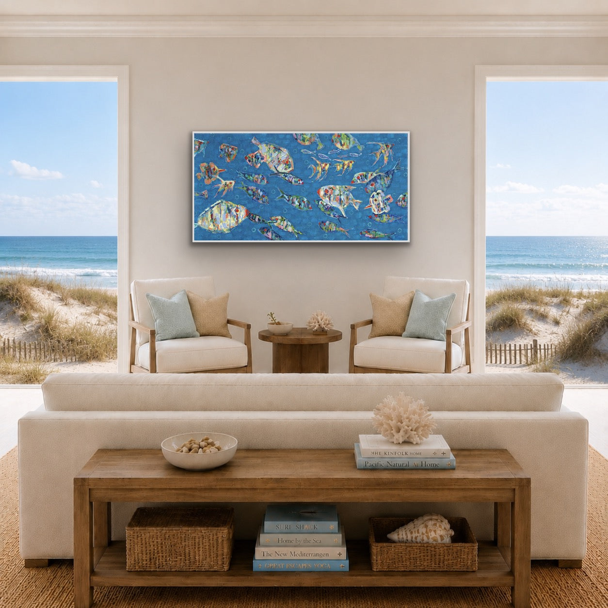 Coastal Fish Canvas Wall Art - School Spirit
