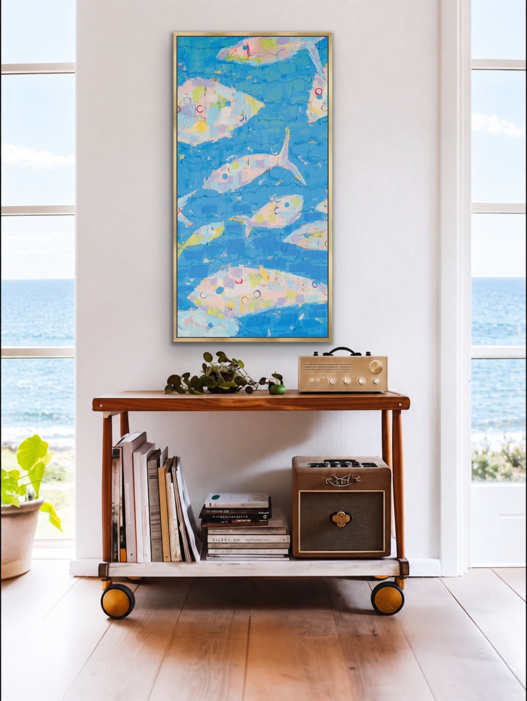 Current of Joy Abstract Fish Reproduction