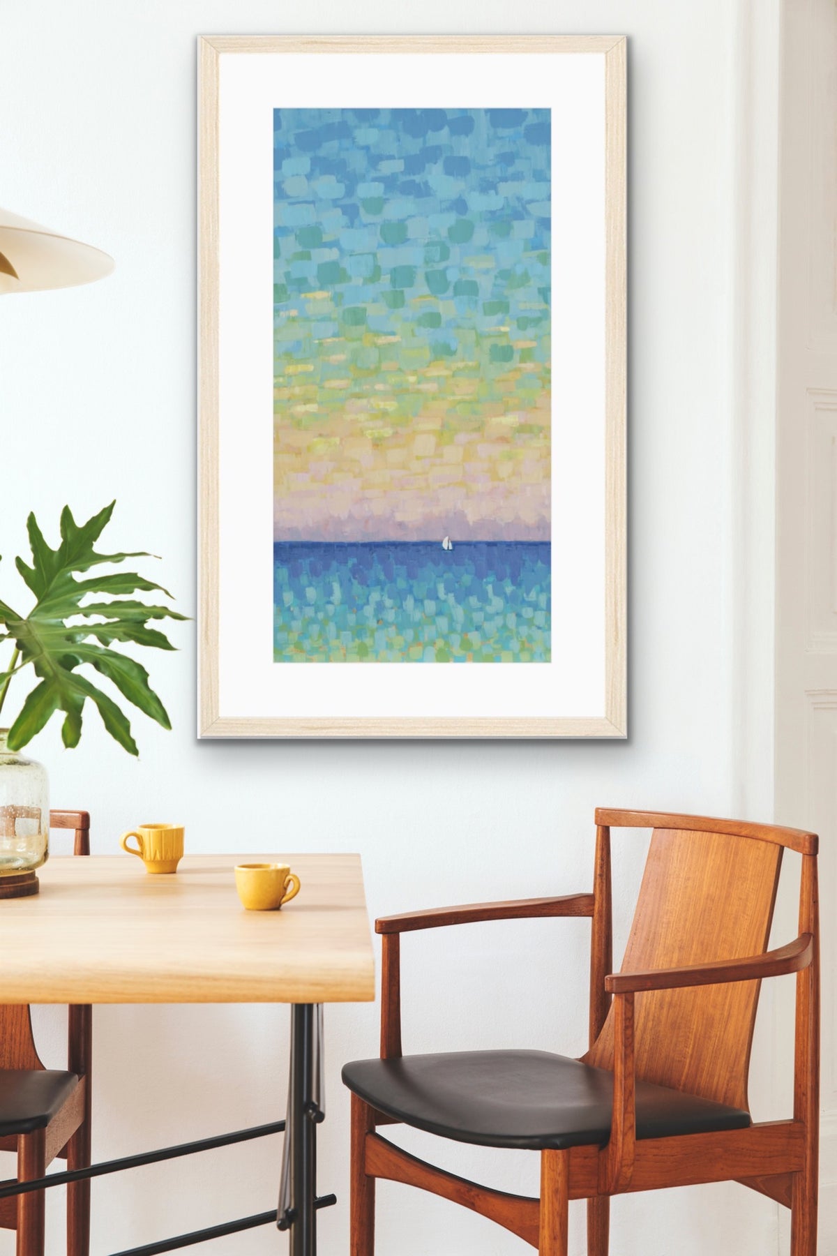 A Sunset Sail  Framed Seascape Fine Art Print - Tall Edition