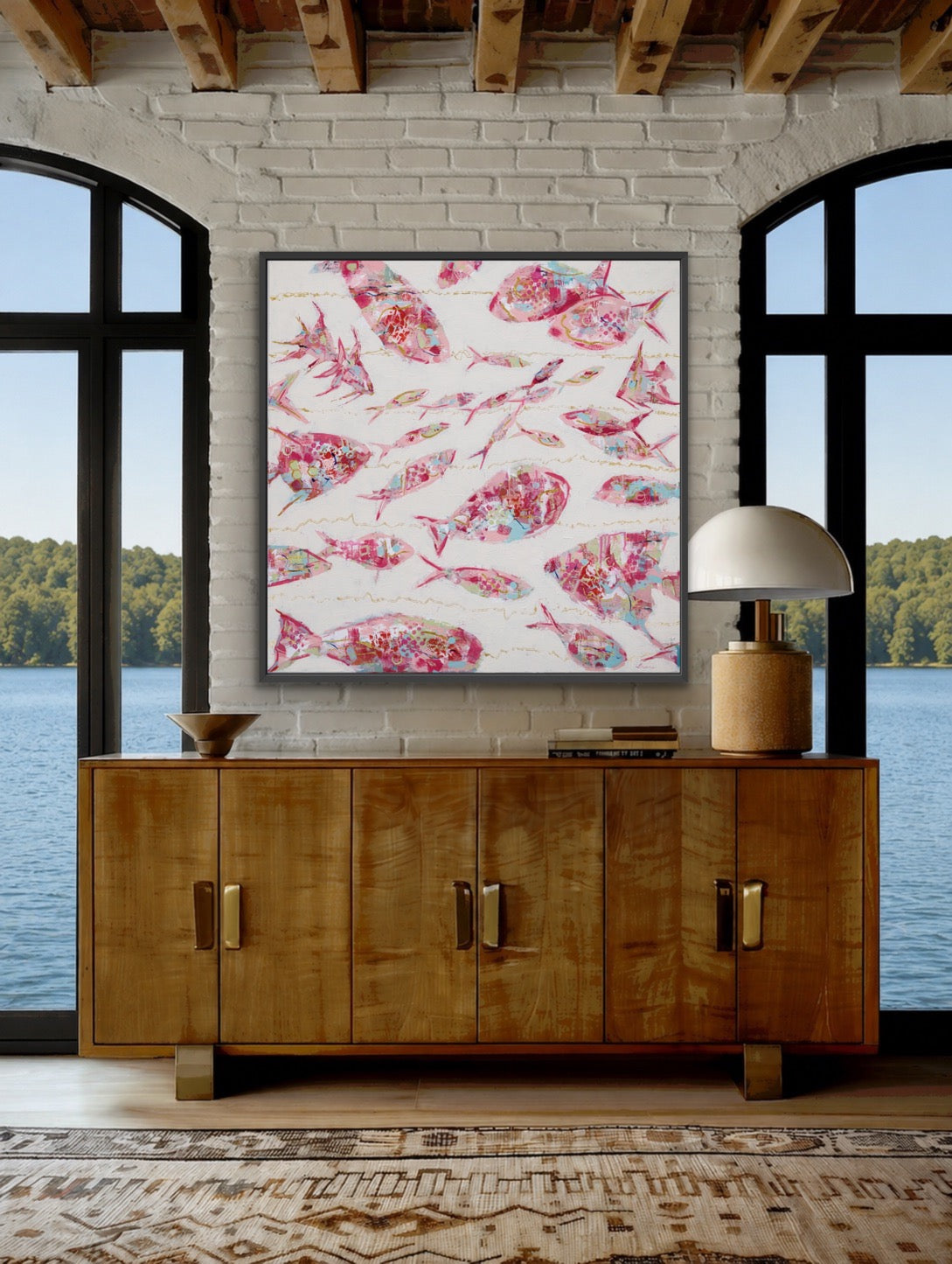 School of Thoughts - Square - Contemporary Abstact Fish
