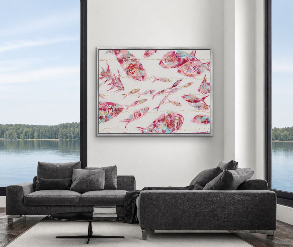 Abstract Fish Giclée Canvas - School of Thoughts – Horizontal