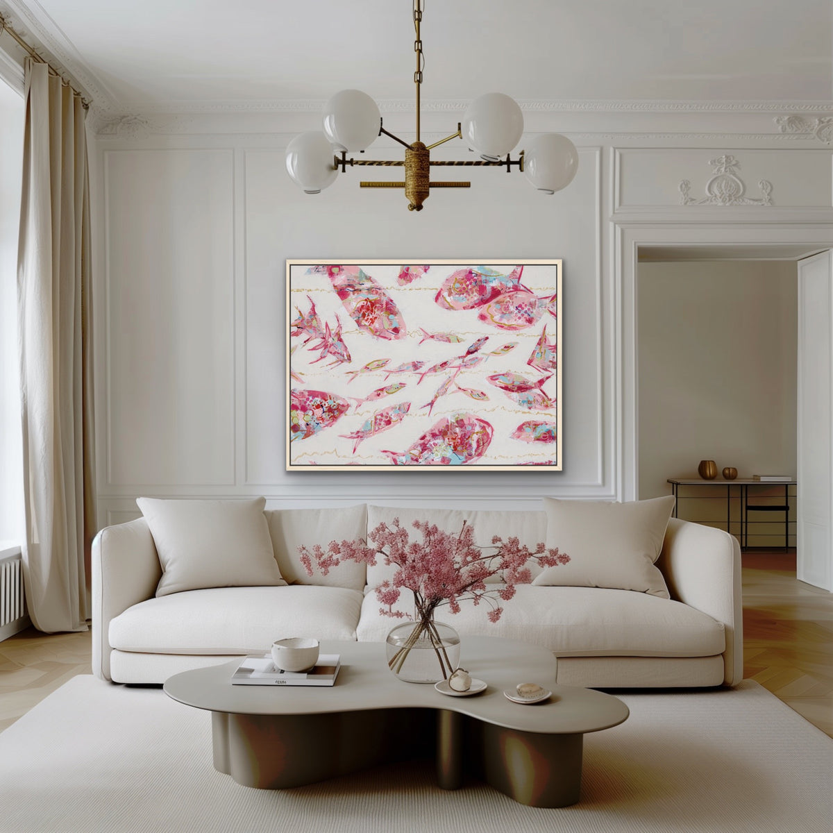 Abstract Fish Giclée Canvas - School of Thoughts – Horizontal