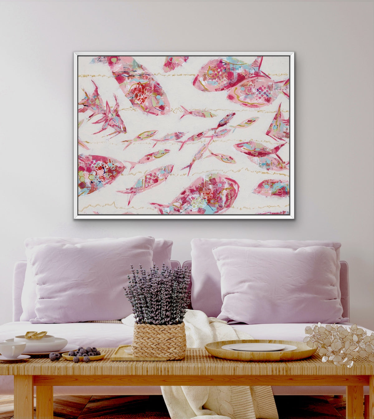 Abstract Fish Giclée Canvas - School of Thoughts – Horizontal
