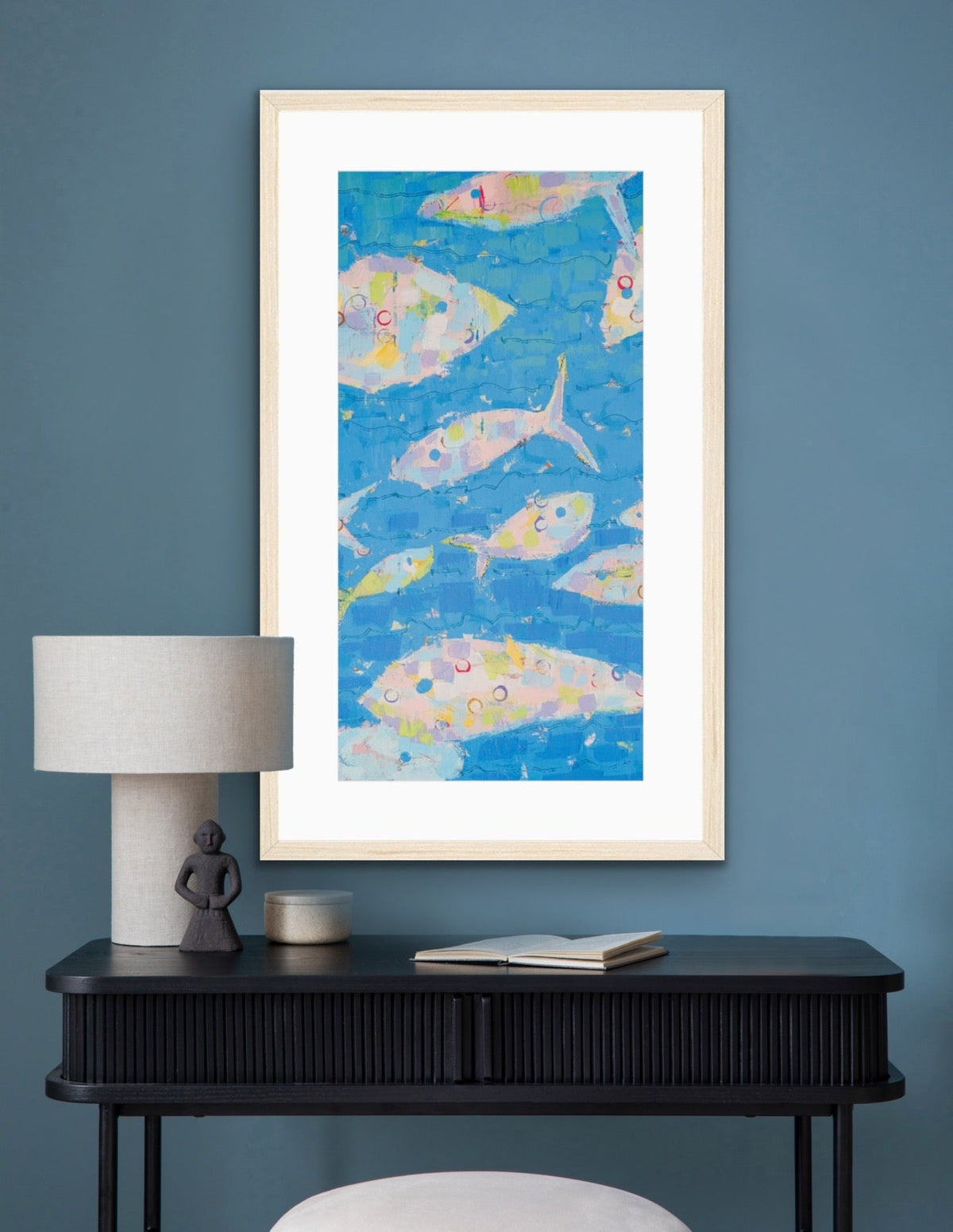 Abstract Fish Print - Current of Joy -Tall