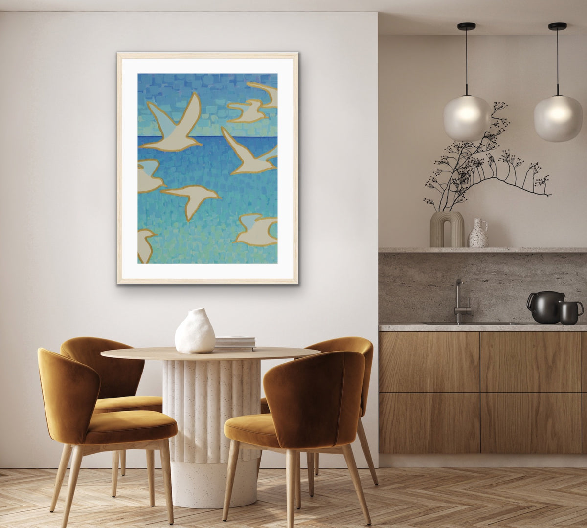 Modern Archival Rag Print - Wings of Light - Vertical