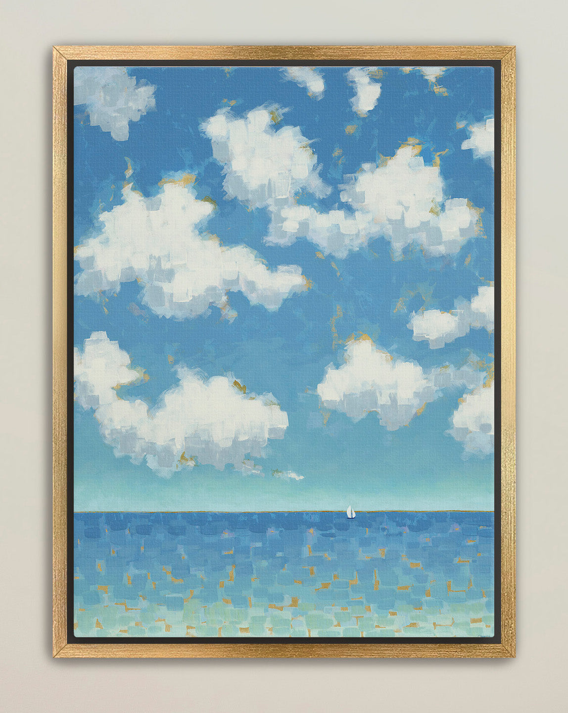 Calming beach house wall art in vertical orientation