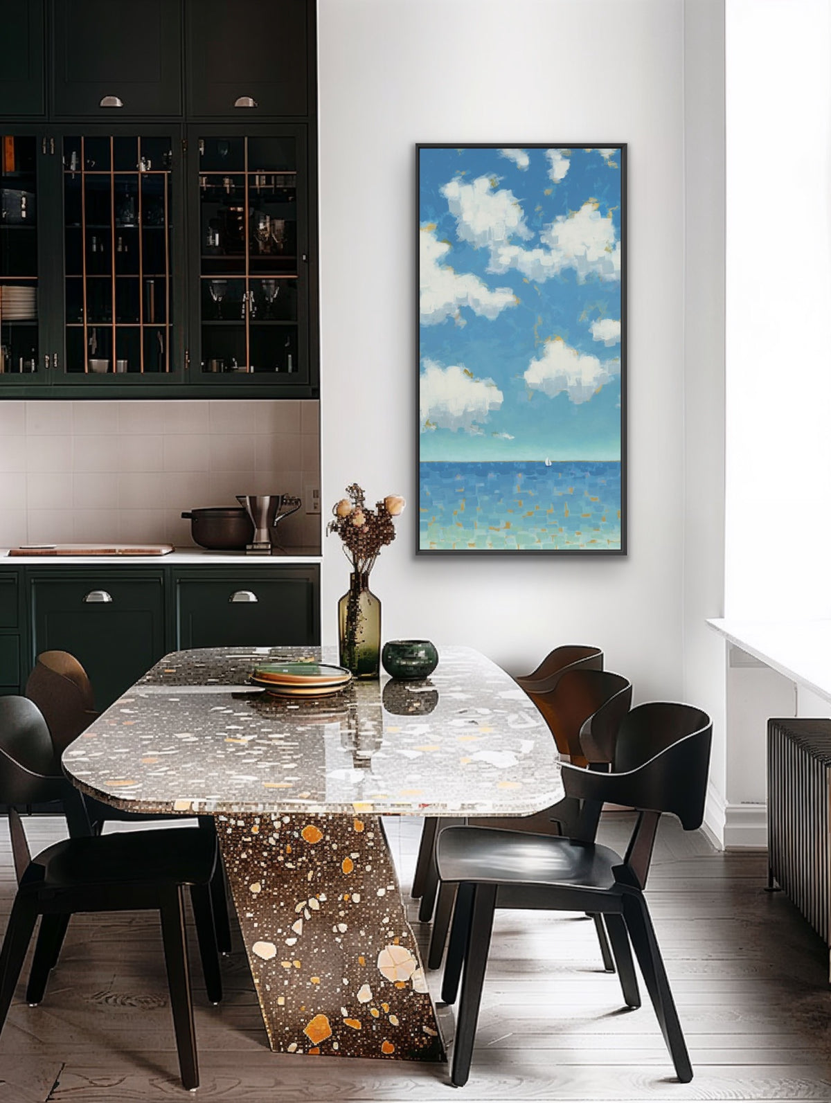 seascape in dining room