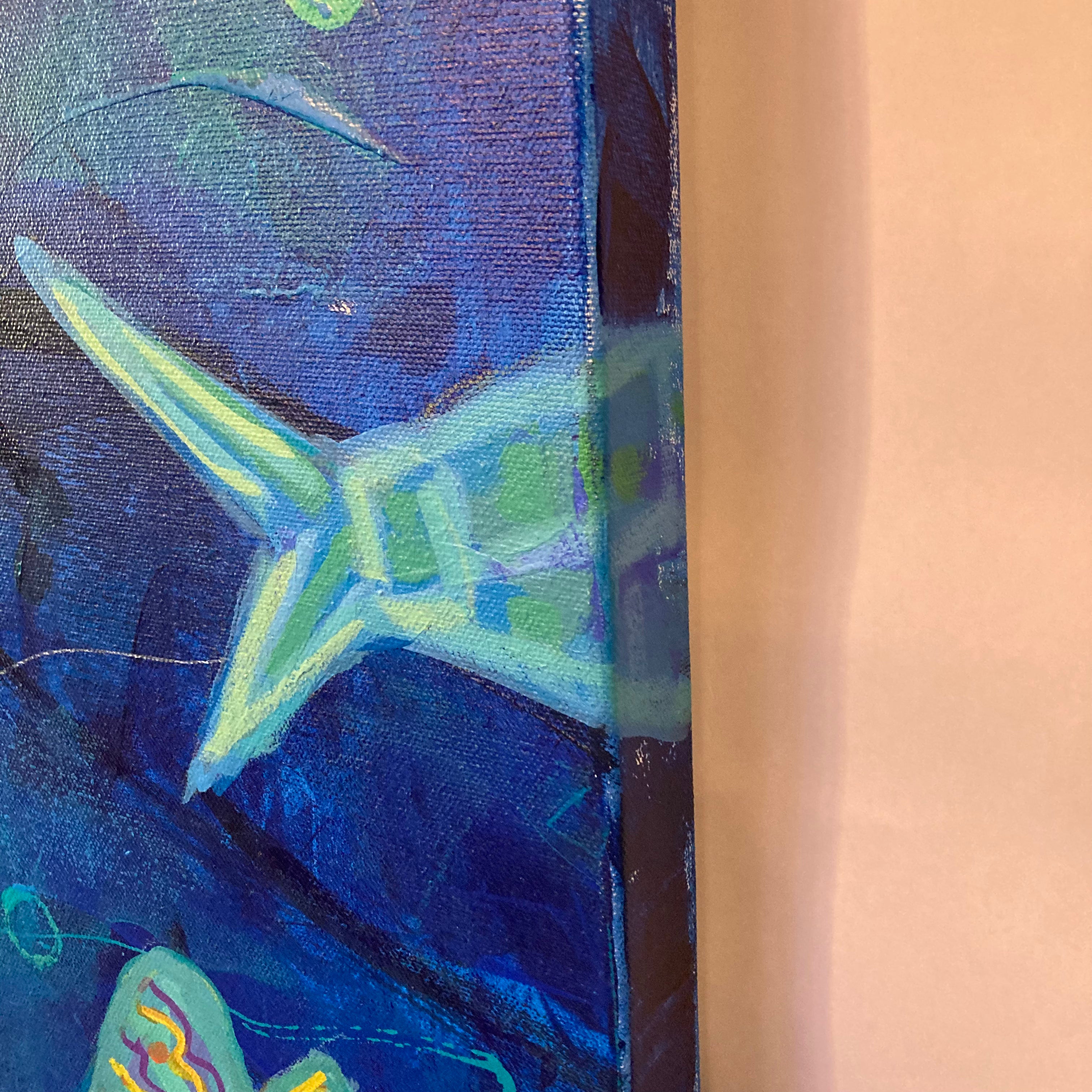 Close-up detail of expressive fish forms in Ocean Gala II.