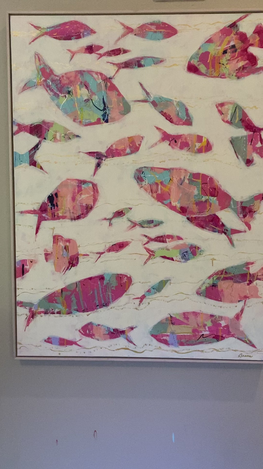 Load video: The Current Collective - Original Contemporary Abstract Ocean Fish Painting