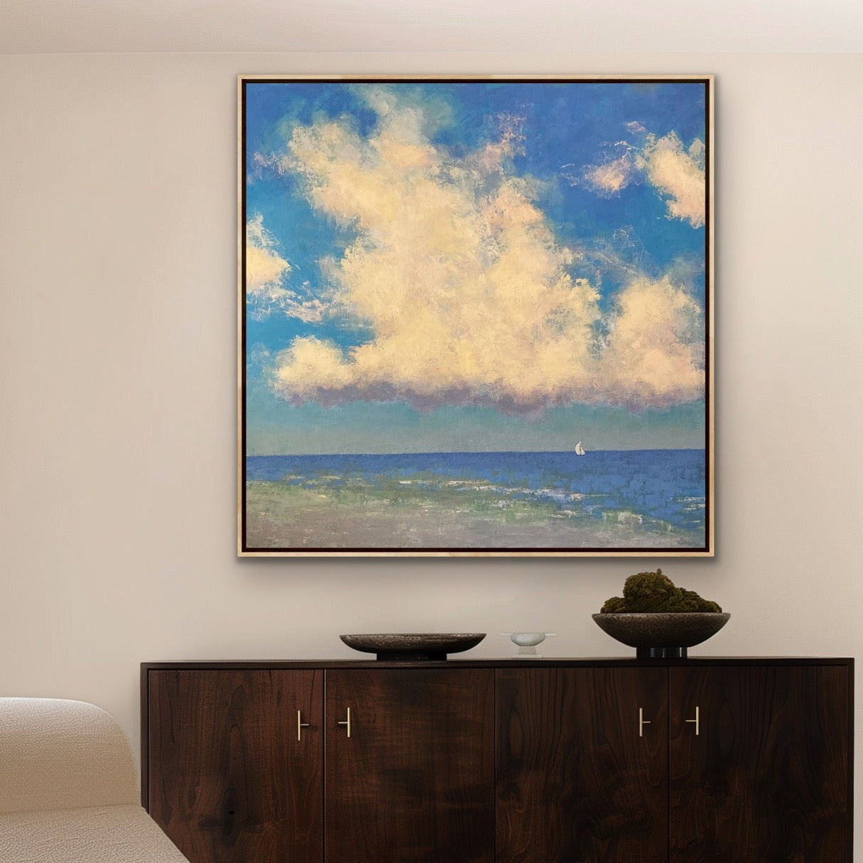 expressive cloud formations in Reach for the Sky painting