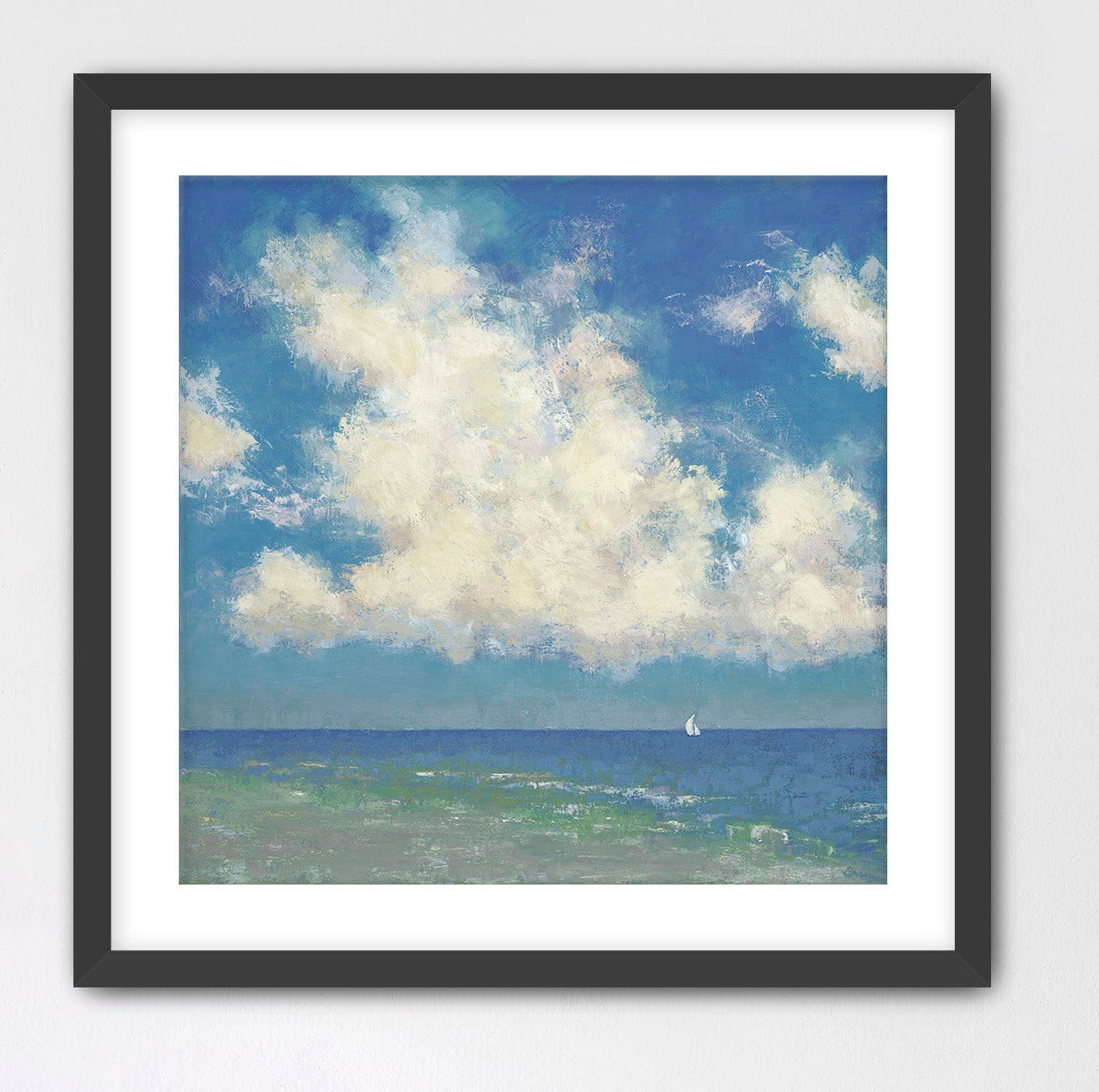 Upscale Statement Ocean Landscape with Sailboat Archival Rag Print - "Reach For The Sky" - Coastal Fine Art Prints