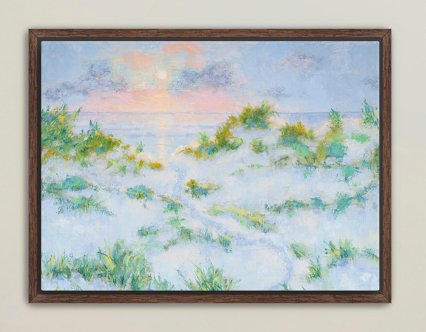 Soft morning light over dunes horizontal canvas