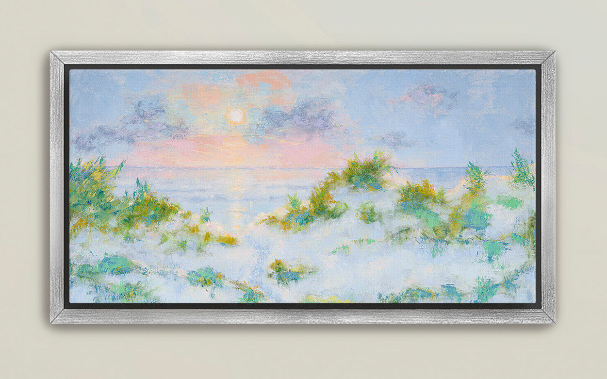 Long-format sunrise seascape canvas