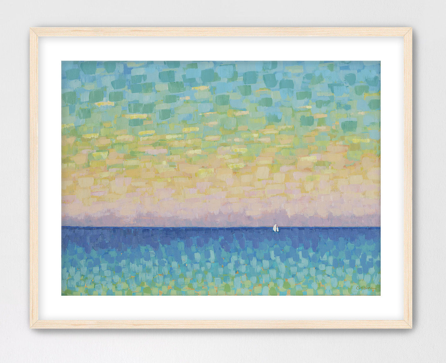 Modern horizontal coastal art print by Martha Brane