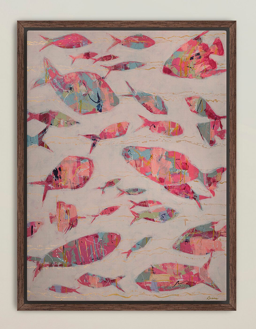 The Current Collective framed giclée canvas print in modern coastal style