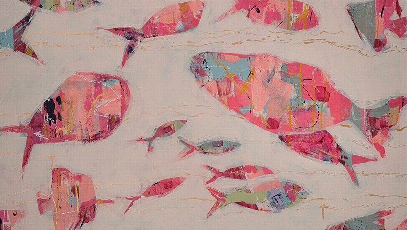 The Coastal Canvas Abstract Fish Collection