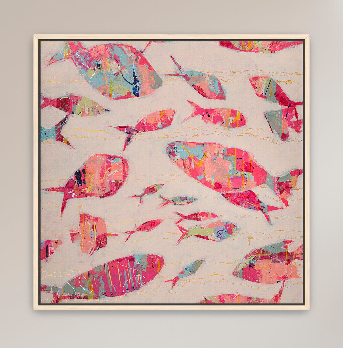 Modern fine art fish painting designed for serene, elevated interiors