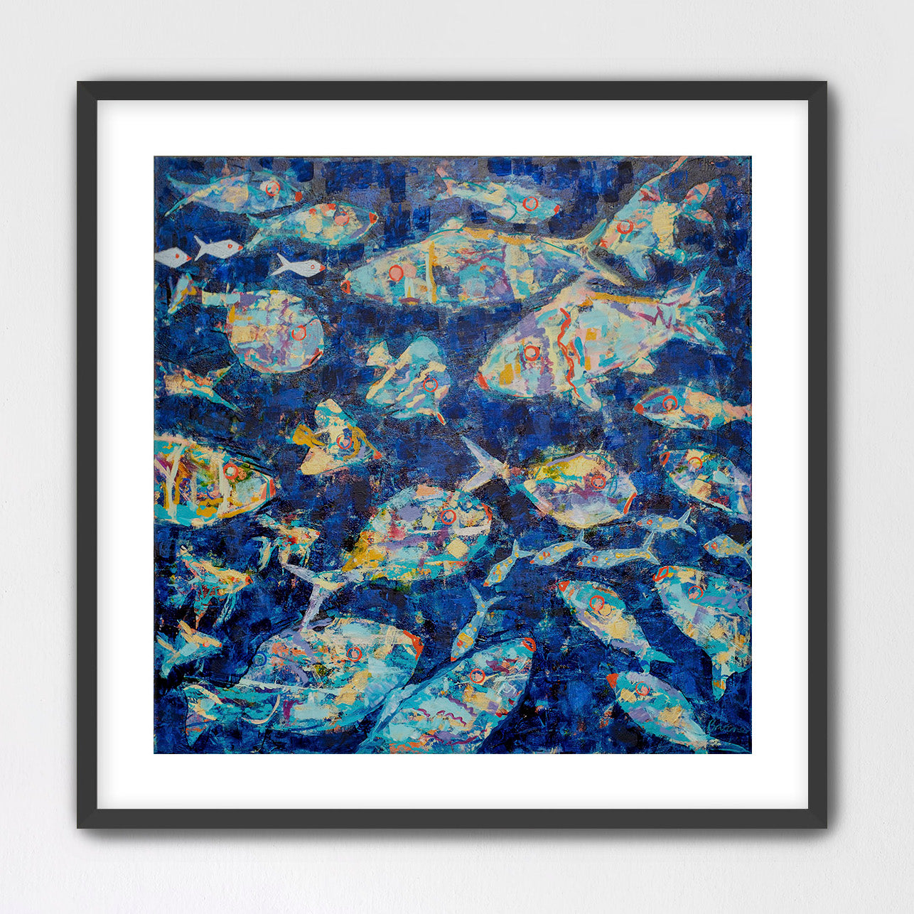 Luxury cotton rag print of underwater ocean scene
